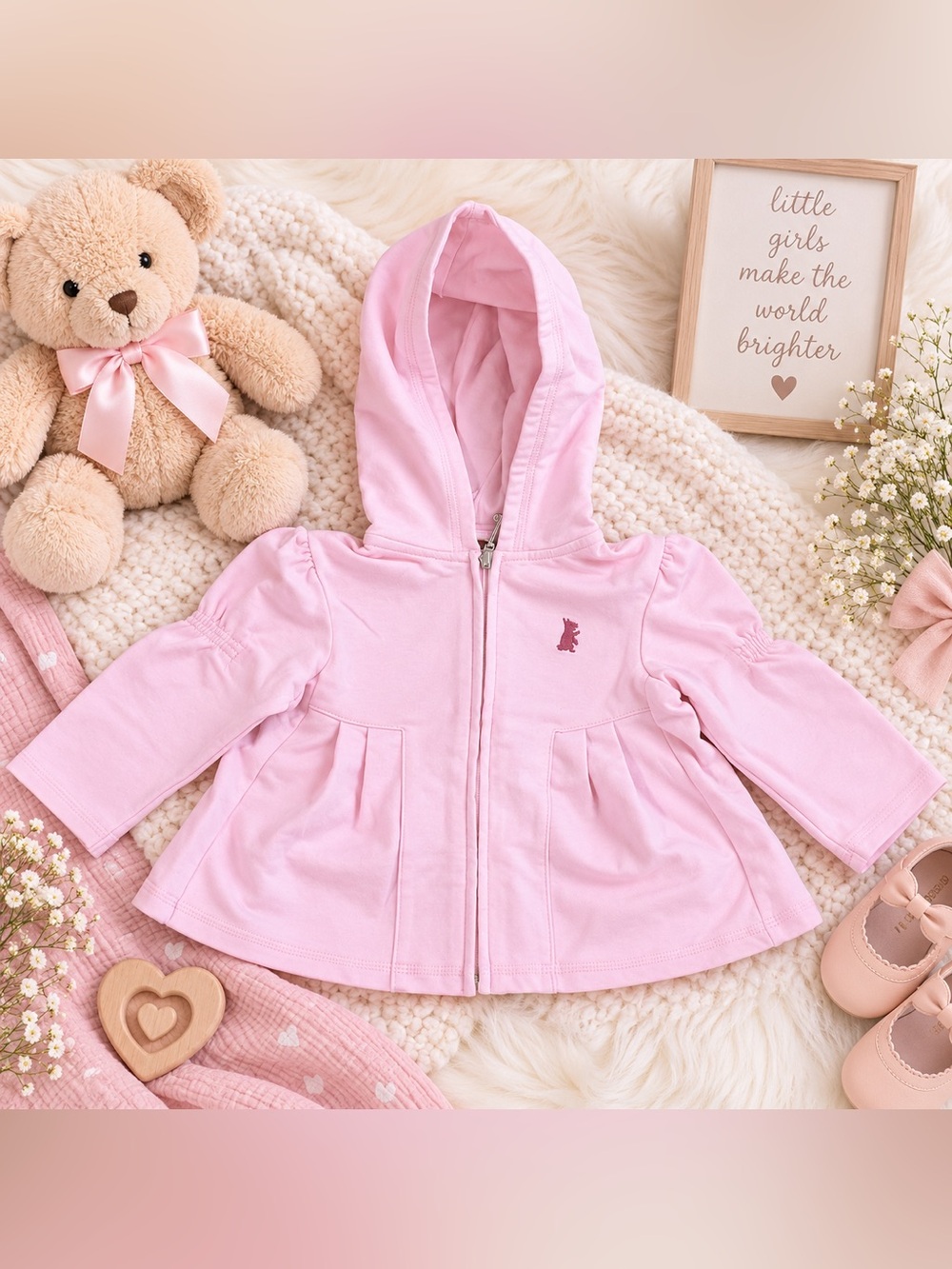Juicy Couture Baby Pink Hooded Jacket – 9 Months